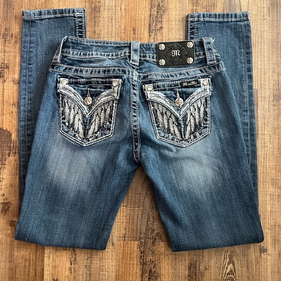 Miss Me Blue Skinny Jeans Classic Denim - Picture 3 of 4